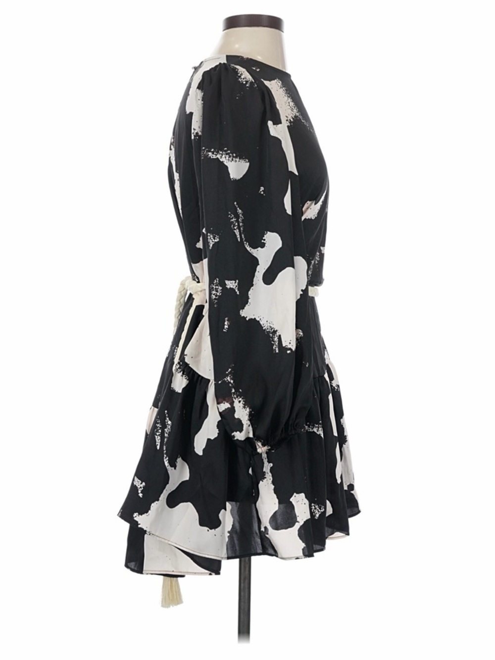 NWT! Alexis x Target Long Sleeve Abstract Print Rope Belt Dress. Size Small. - Picture 8 of 16